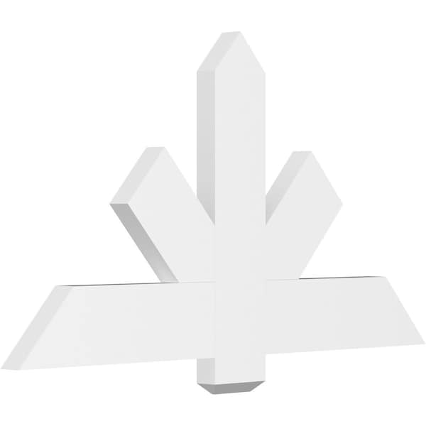 Ekena Millwork Kennewick Architectural Grade PVC Gable Bracket, 48"W x 26"H x 2"D x 6"F, 13/12 Pitch GBP048X26X0206KEN00 - main